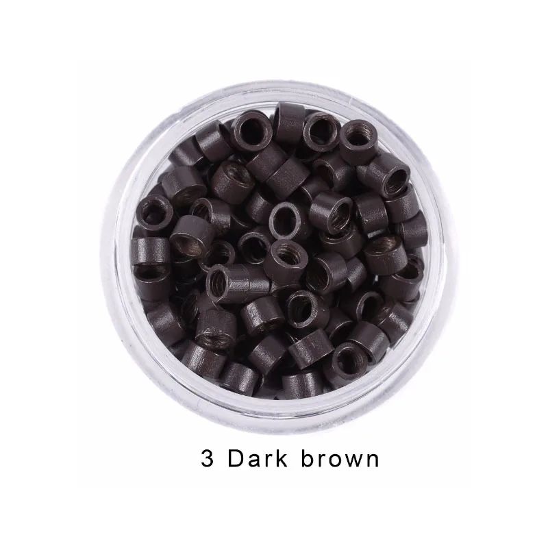 4.5*3.0mm Aluminium Tubes Micro Rings/Links/Beads with screw For Human Hair Extensions/feather tip hair 500pcs/lot