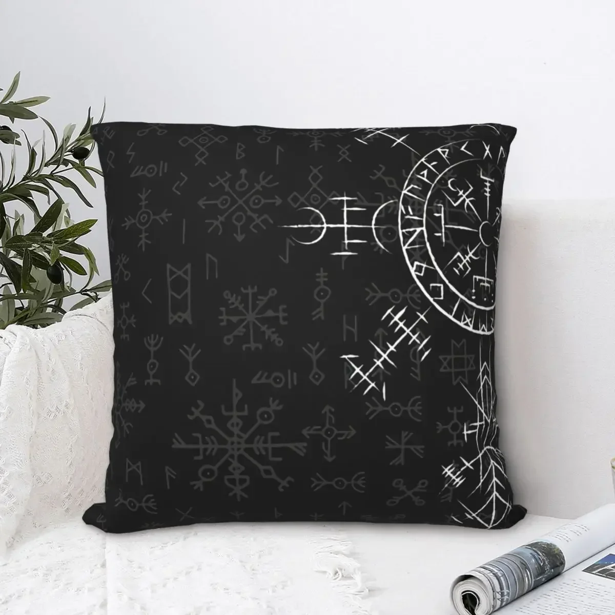 Celtic Lucky Charm kompas symbole celtycki Vegvisir poszewka na poduszkę Viking norweski poduszka na plecak na sofę Coussin pokrowce dekoracyjne
