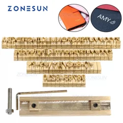 ZONESUN Brass Alphabet Letters Stamp Leather Stamp Stamping Craving Tool Branding Iron Hot Foil Stamping Machine Mold