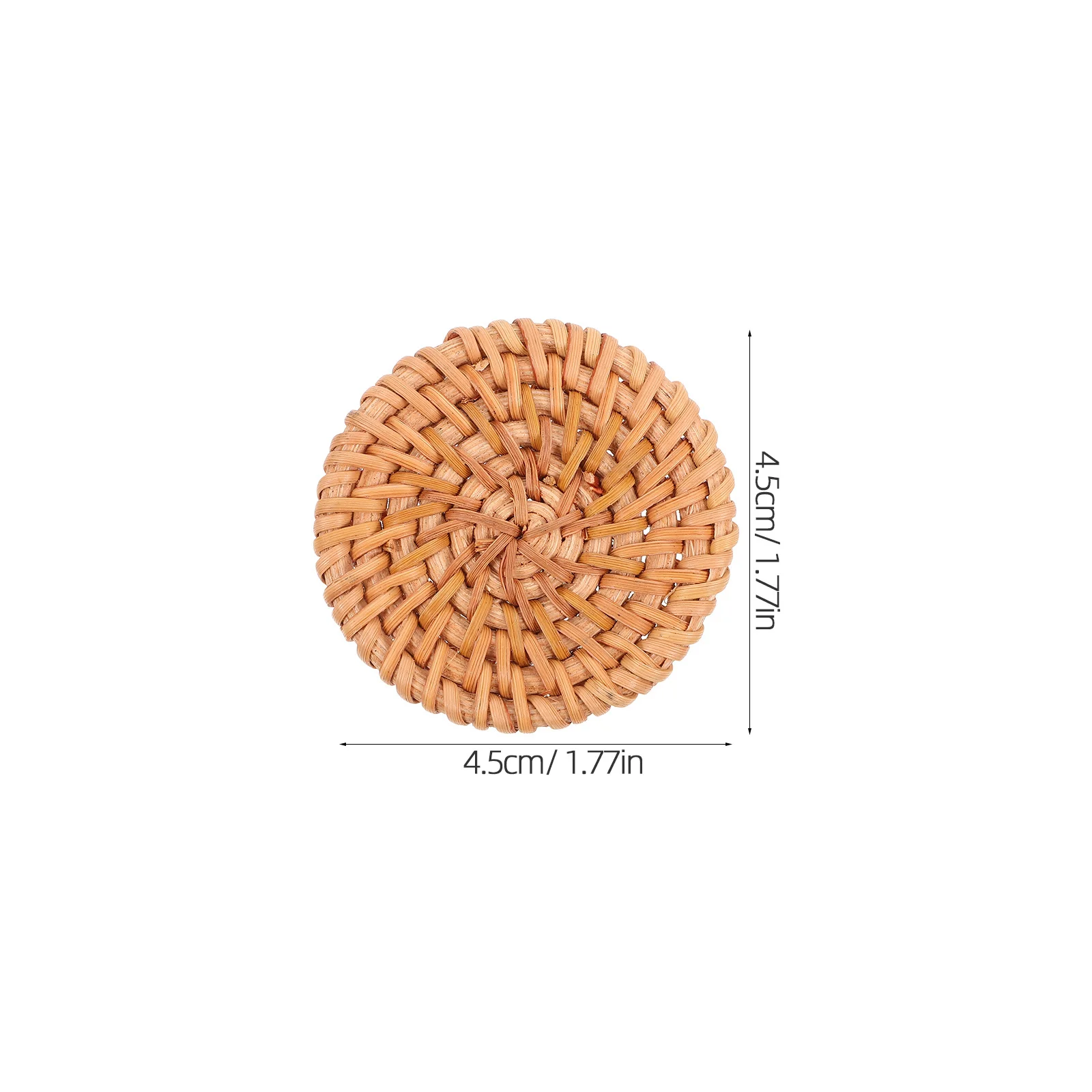 5Pcs Rattan Round Woven Discs 4.5cm Handmade Boho Charms for Jewelry Making Earrings Necklaces Brown Accessories view 6