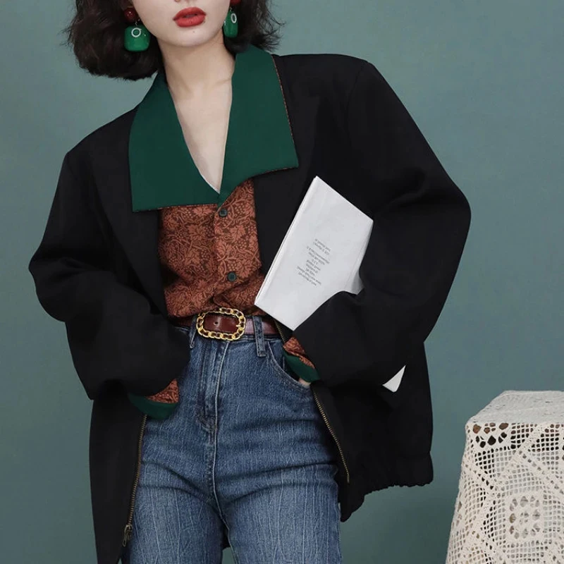 MEXZT Vintage Floral Blouses Women Harajuku Patchwork Oversized Long Sleeve Shirts Office Lady Elegant Print Loose Casual Tops