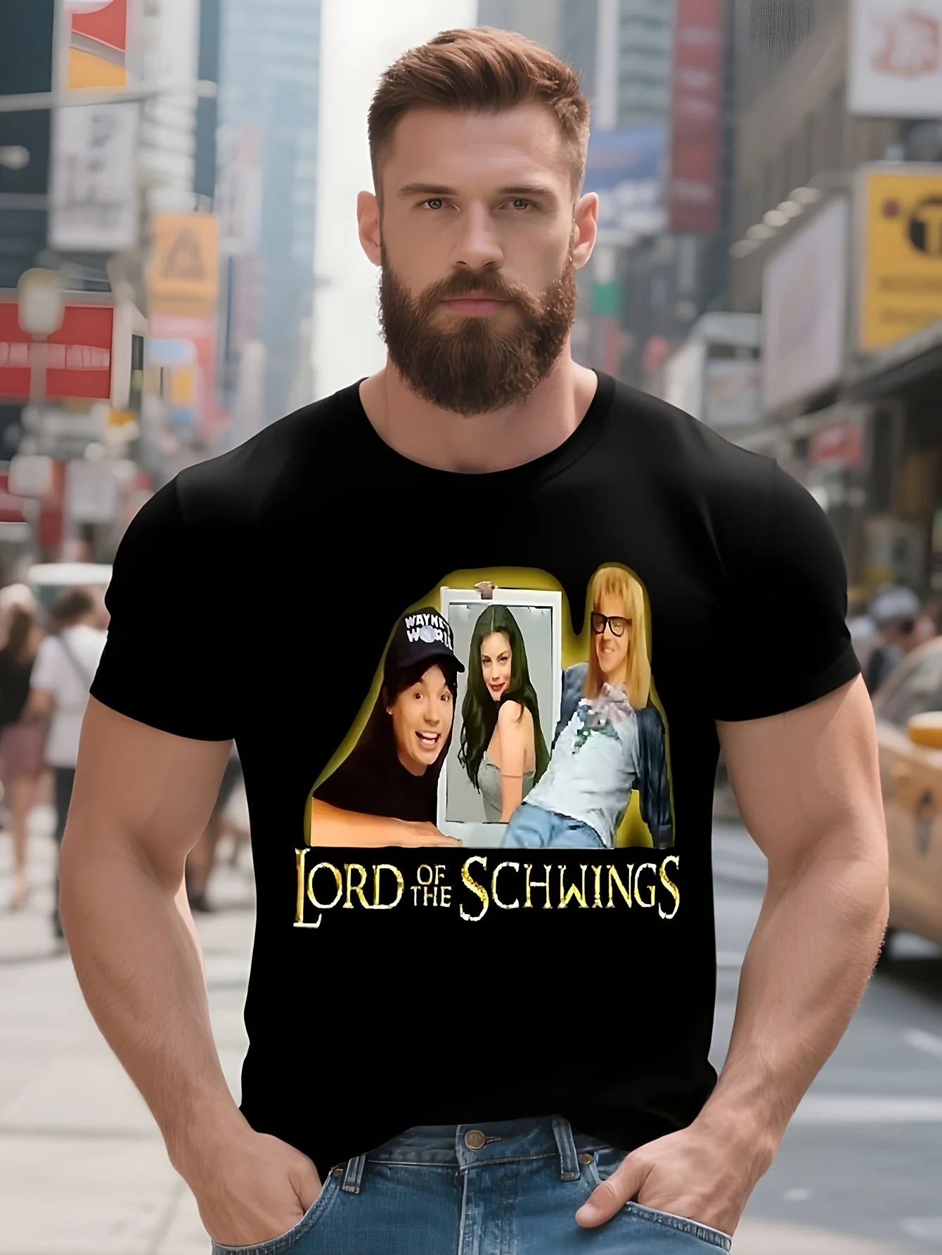 

Loves Movie And Waynes World Cross Over Comedy 90 S T-Shirt aesthetic clothes quick-drying plus sizes plain white t shirts men