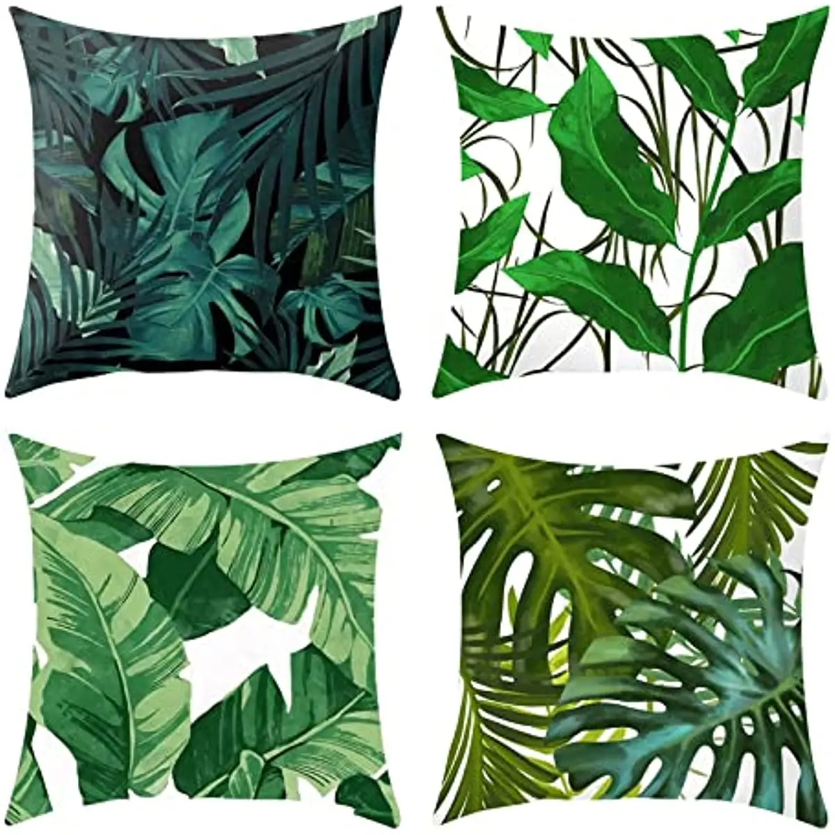 

Palm Leaf Pillowcase Decorative Summer Plan Linen Square Pillow Case for Sofa Sofa Beds Cars Outdoor Throw Pillow Cover 18x18 In