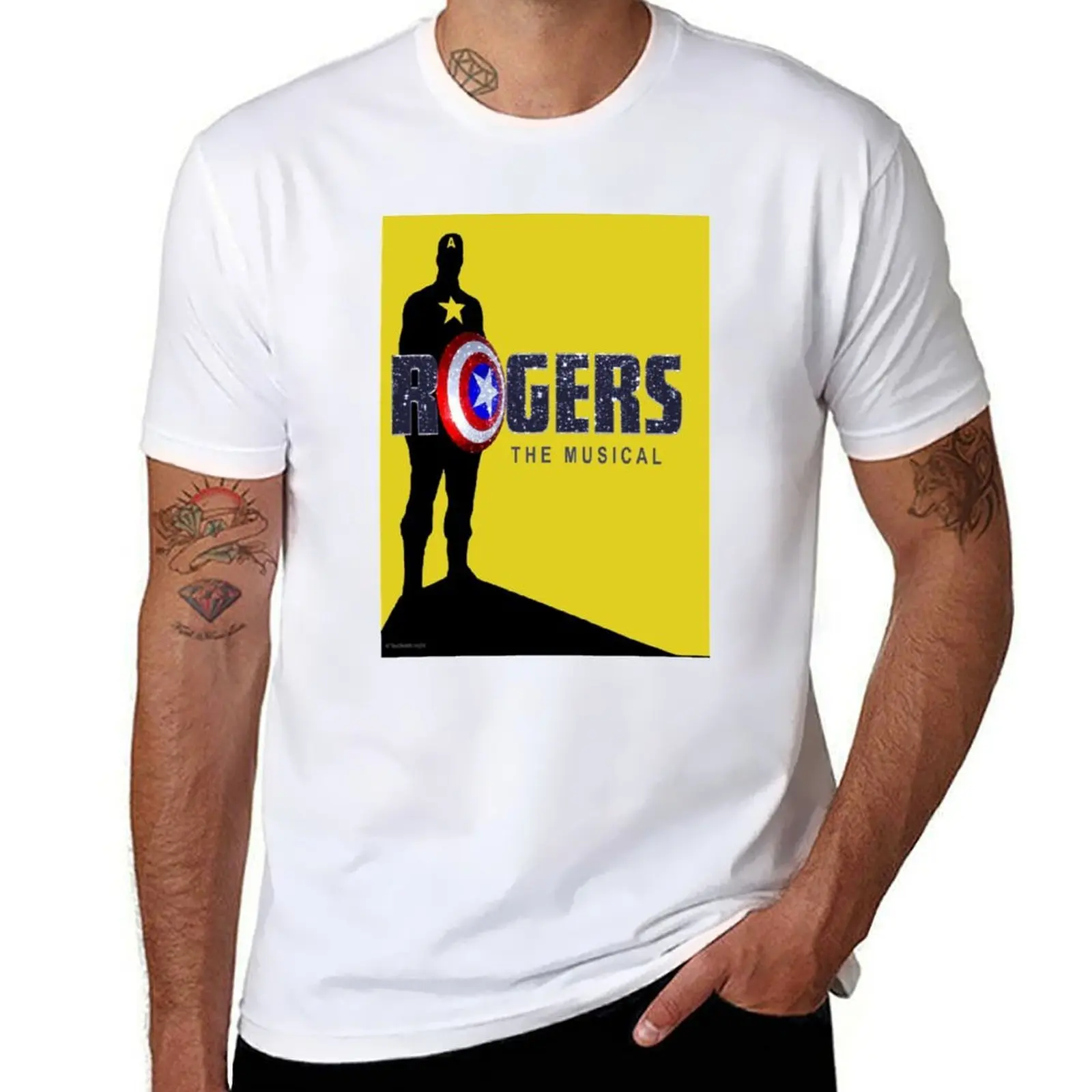 

Rogers The Musical (Black) Full Logo T-Shirt man t shirt cotton high quality man t shirts for men T-Shirt