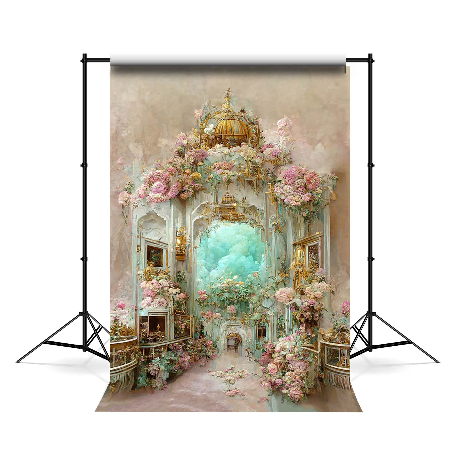 Mehofond Photography Backdrop Royal Gold Luxurious Wall FOR Princess Girl Birthday Party Flower Garden Background Photozone Prop