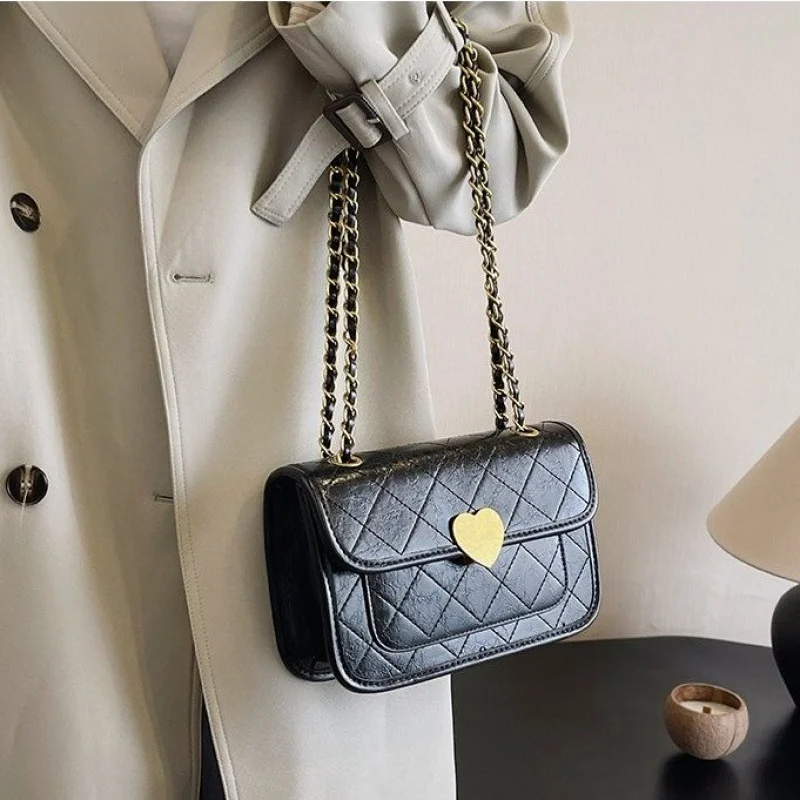 

Elegant Leather Women's Messenger Bag High-End Luxury Brand Classic Fashionable Trendy Vintage Daily Bag