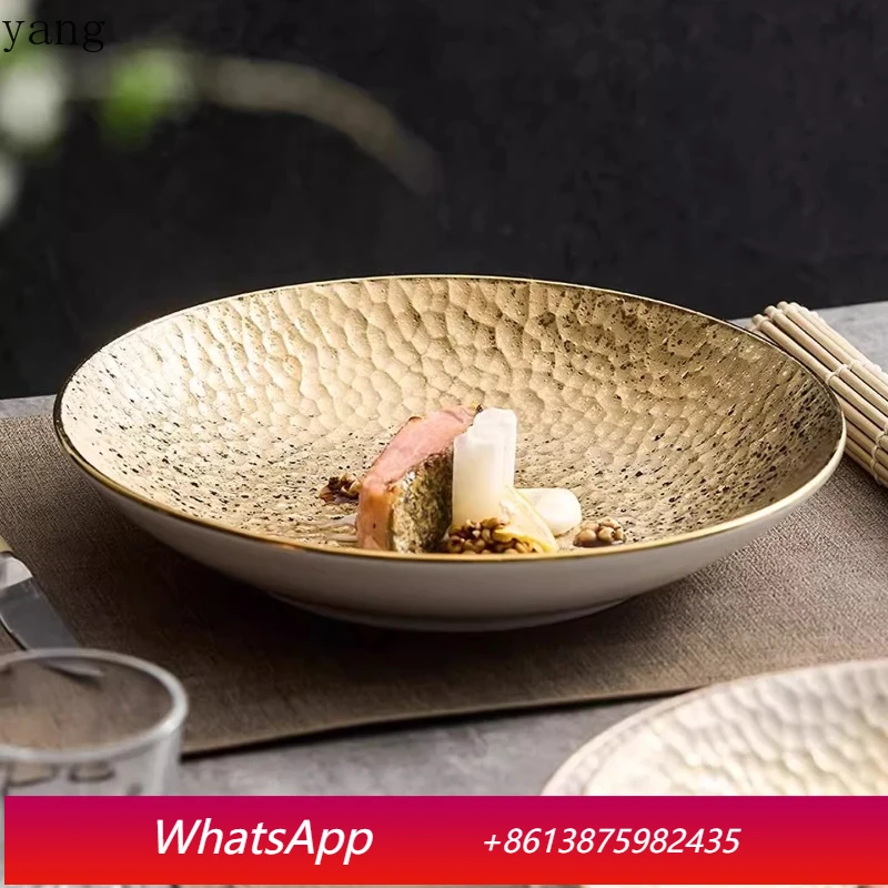 

LMM household new ceramic deep plate dinner plate high-end light luxury soup plate