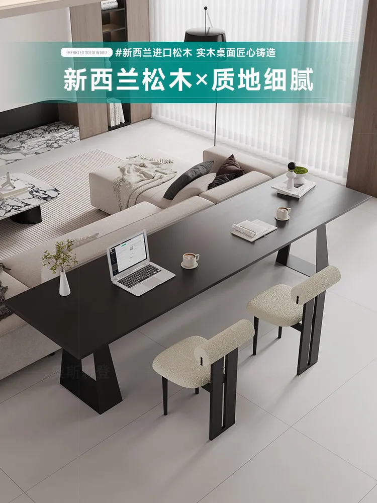 Desk Home Living Room Italian Minimalist Horizontal Hall Sofa Back Long Table Double Study Table Desk