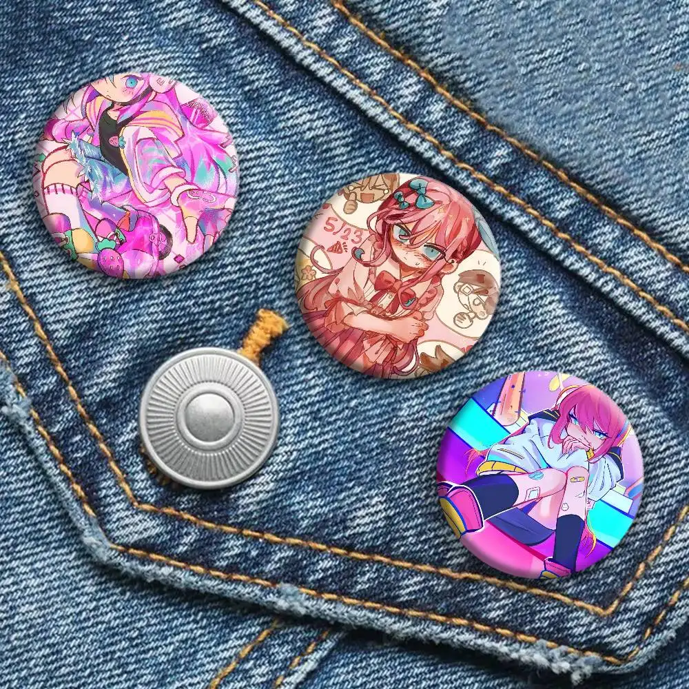 Anime Video Game O-Omori Aubrey Badge Round Art Brooch Clothes Backpack Accessories Lapelnd Laserh