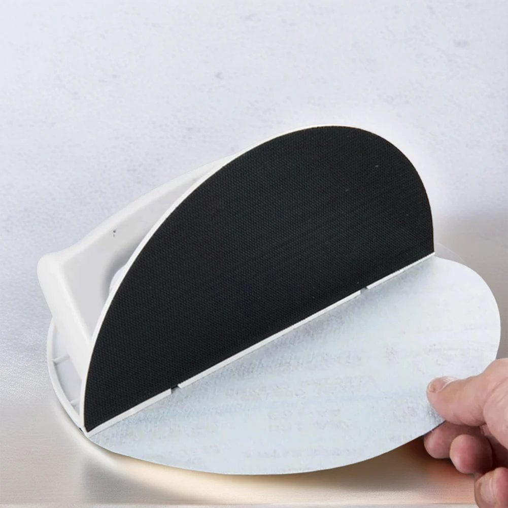 

Многофункциональная подставка для наждачной бумаги, самоклеящийся инструмент для шлифовки, полукруглый угловой шлифовальный инструмент с 10 листами наждачной бумаги