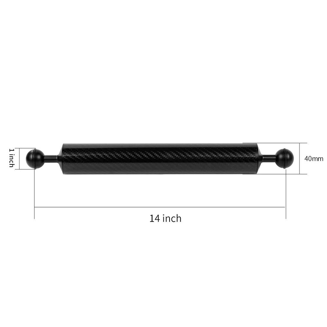 Unterwasser tauch verlängerung Tray Arm Float Auftrieb Wasser arm Dual 1 "Ball Slr Kamera für Gopro für Osmo Action Durchmesser 40mm – Detail 6