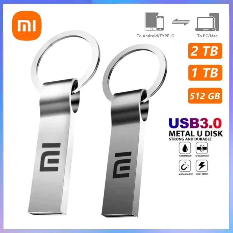 Xiaomi 2TB U Drive Original 1TB 512GB USB 3.0 Type-C Interface Mobile Phone Computer Mutual Transmission Portable USB Memory