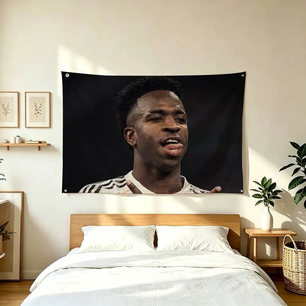V-Vinicius J-Junior Football Star   Flag Suitable For Party Club Outdoor Interior Wall Decoration Banner Fans Gift