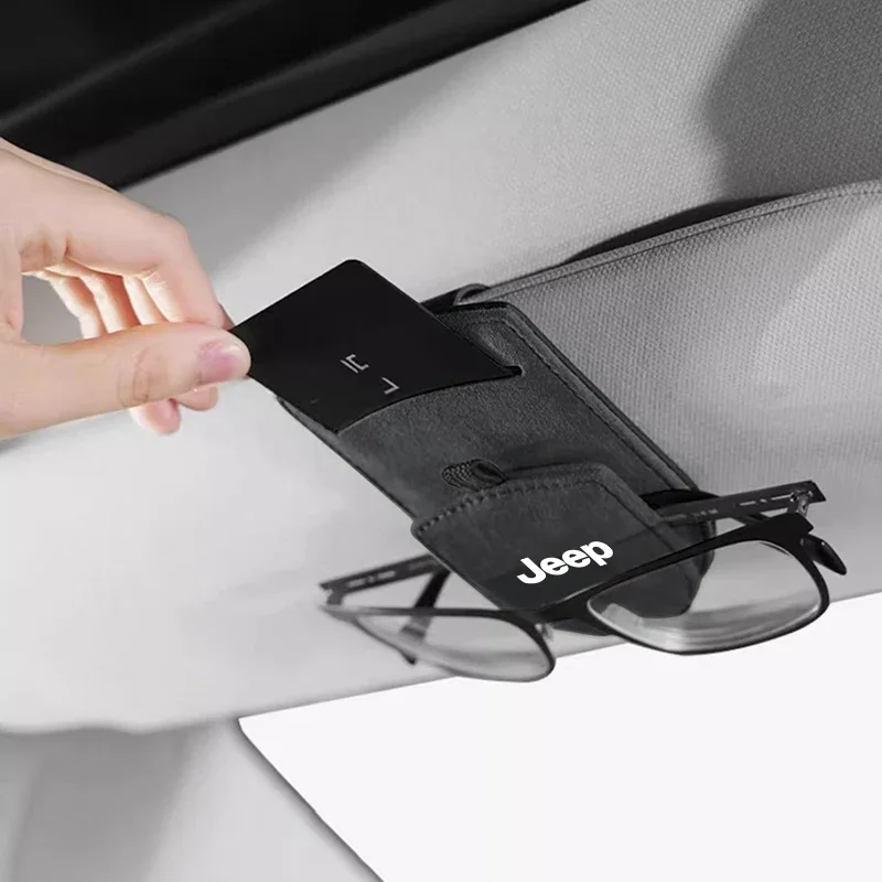 

Universal Large Capacity Sunglasses Holder Box Suede Lining for Jeep Wrangler Compass Renegade Gladiator Avenger Patriot