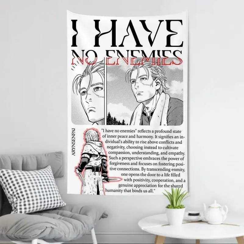 Anime V-Vinland Sagas Flag Wall Art Decoration for Bedroom Stuff Outdoor Decors Advertising Garage Flags Tapestry Barber Shop