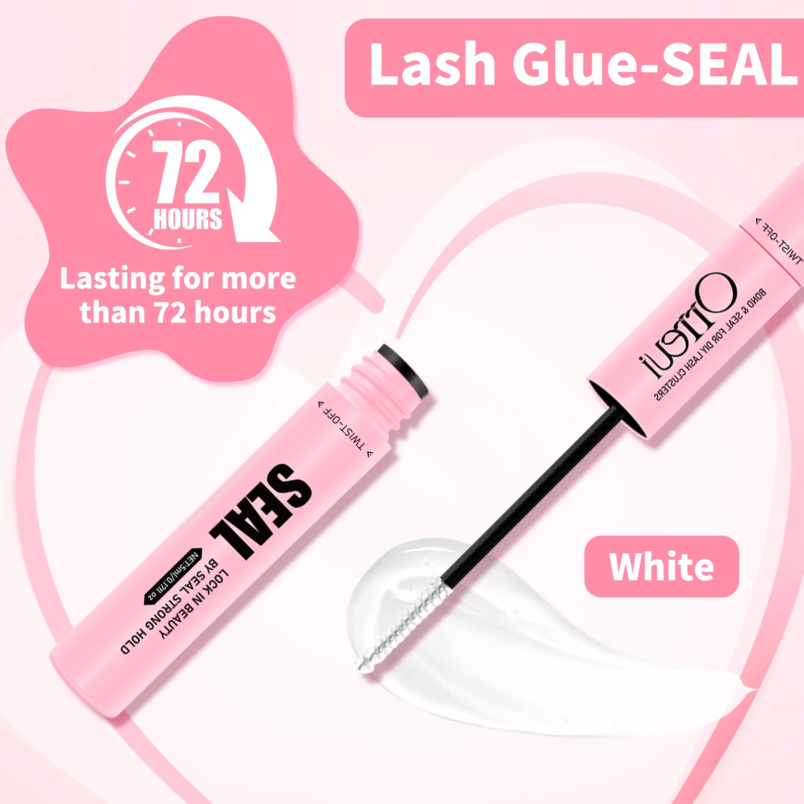 10ml Cluster Lash Glue Waterproof Sweatproof Black Eyelash Adhesive Quick-Dry Clusters Hold up to 72 Hours