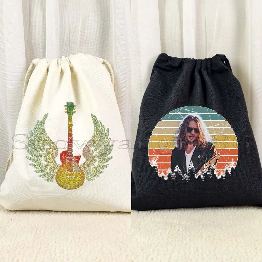 

Рок-н-ролл Легенда 80-х 1990-х годов Музыкальная группа Гитарные крылья Закат Paulo Панк Рокер Рюкзак на шнурке Футбольный рюкзак Сумка на шнурке