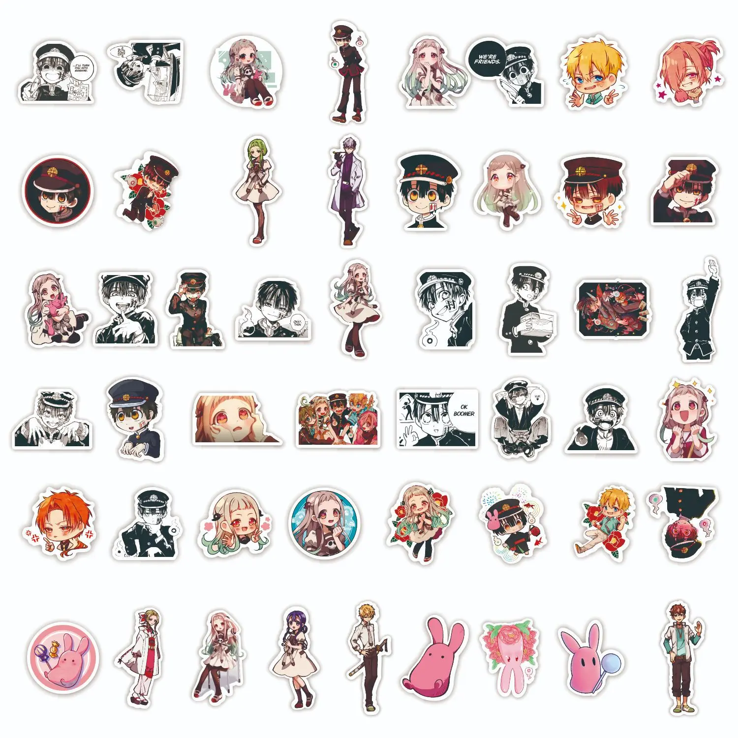 10/30/50pcs Toilet-bound Hanako-kun Stickers Laptop Bicycle Guitar Skateboard Sticker Kid DIY Graffiti Waterproof Stickers Toy