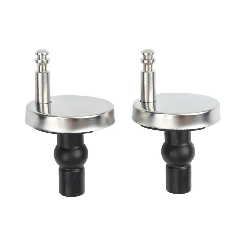 Top Fix Toilet Seat Hinges 2 Pack Heavy Duty Soft Release Toilet Seat Hinge Replacement 45mm 8mm Mounting Hardware Accessories