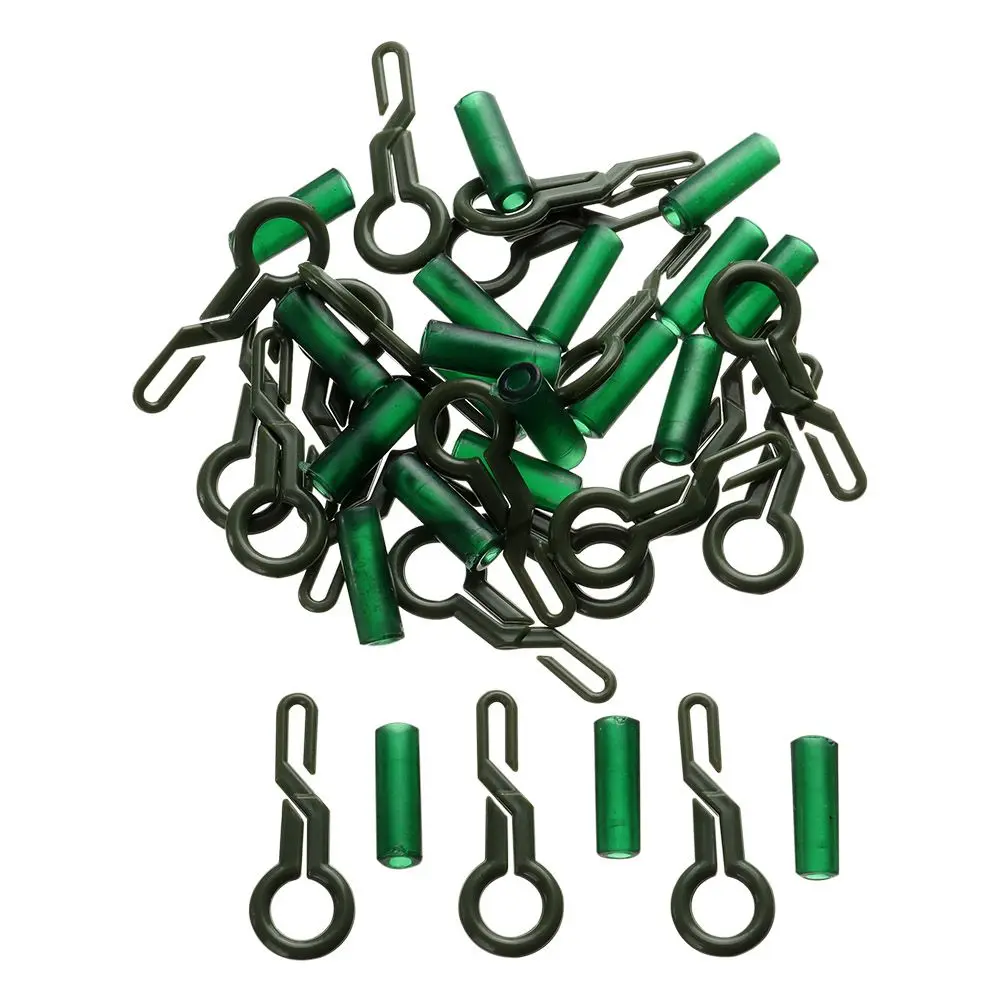 

20pcs New Angling Supplies Catfish Accessories Tackle For Carp Rig Connector Locking Tube Silicone Sleeves Back Lead Clips