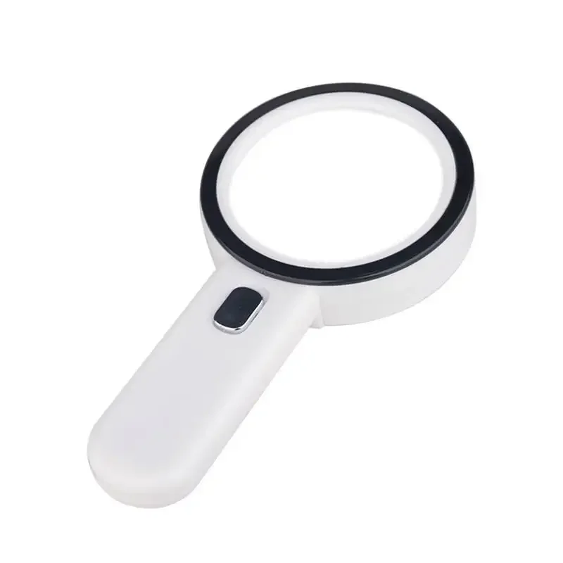 30X Illuminated Handheld Reading Magnifying Glass 12 LED Lighted Magnifier Microscope for Seniors Reading Jewelry Watch Loupe