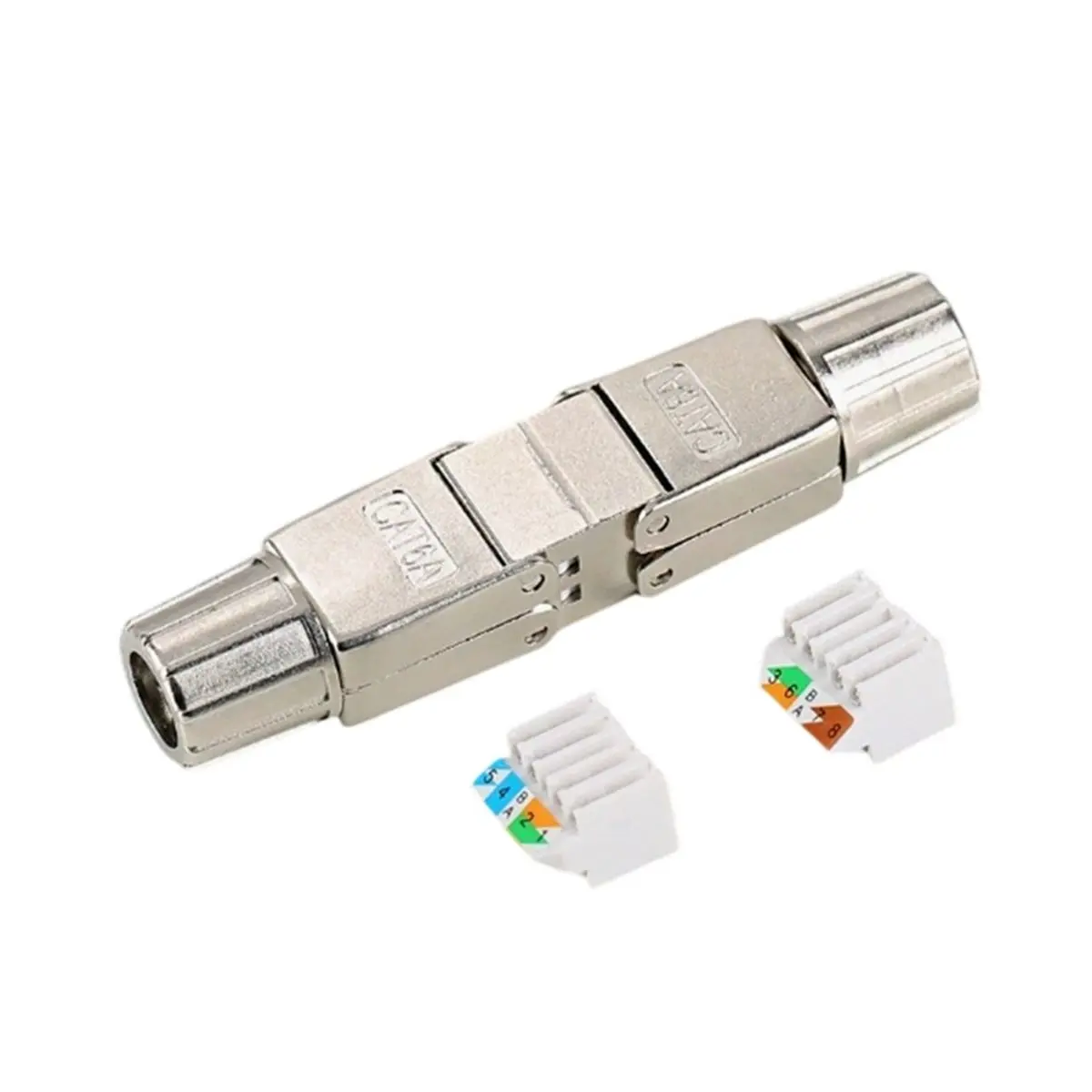 AA19 CAT6A Network Cable Extender Adapter Ethernet RJ45 Converter Fully Shielded Module Cord Splitter Lan Expand Connector