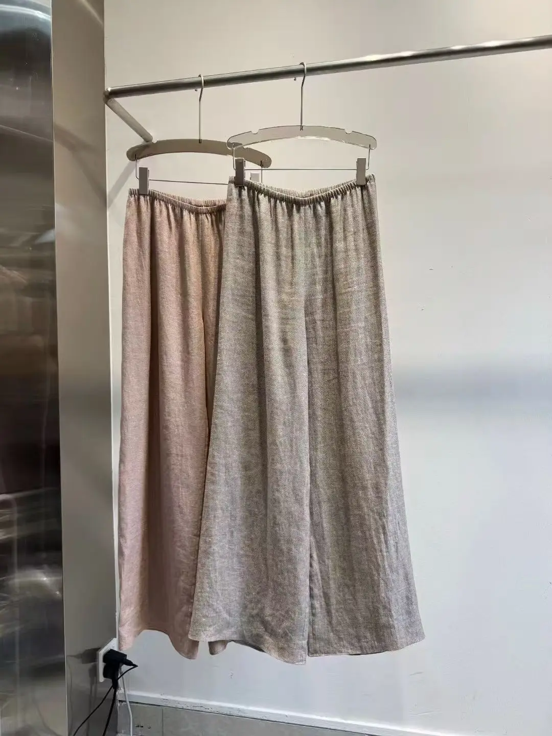 2026 Summer New Linen Wide-Leg Pants with Elastic Waist