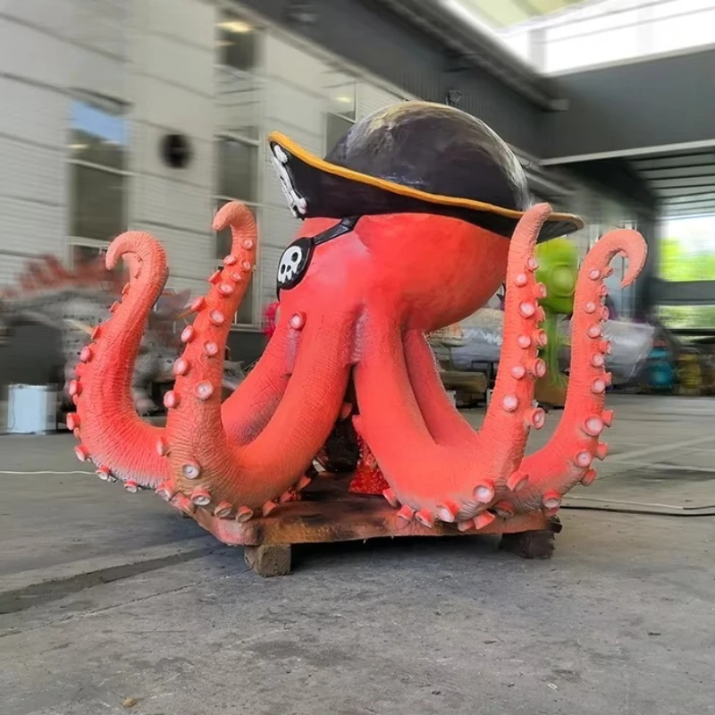 Model postaci z kreskówki na zamówienie, wysoka jakość symulacji, piracka ośmiornica, model ośmiornicy w naturalnej wielkości.