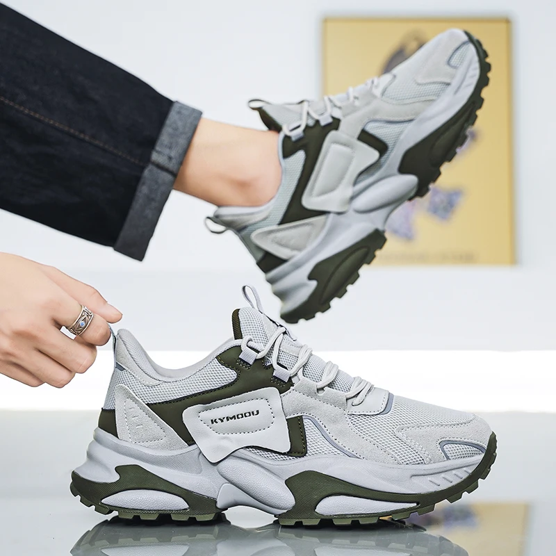 

Autumn Men's Casual Fashion Sports Shoes Four Seasons Breathable Thick Sole Anti Slip Wear-resistant Leisure Sports Shoes