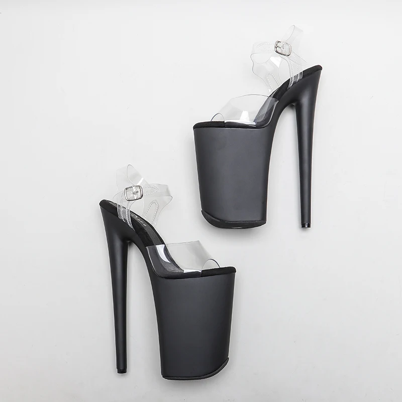 Leecabe 23CM/9inches  PVC upper matte  Platform sandals  Sexy  High Heels Sandals Pole Dance shoes 1K