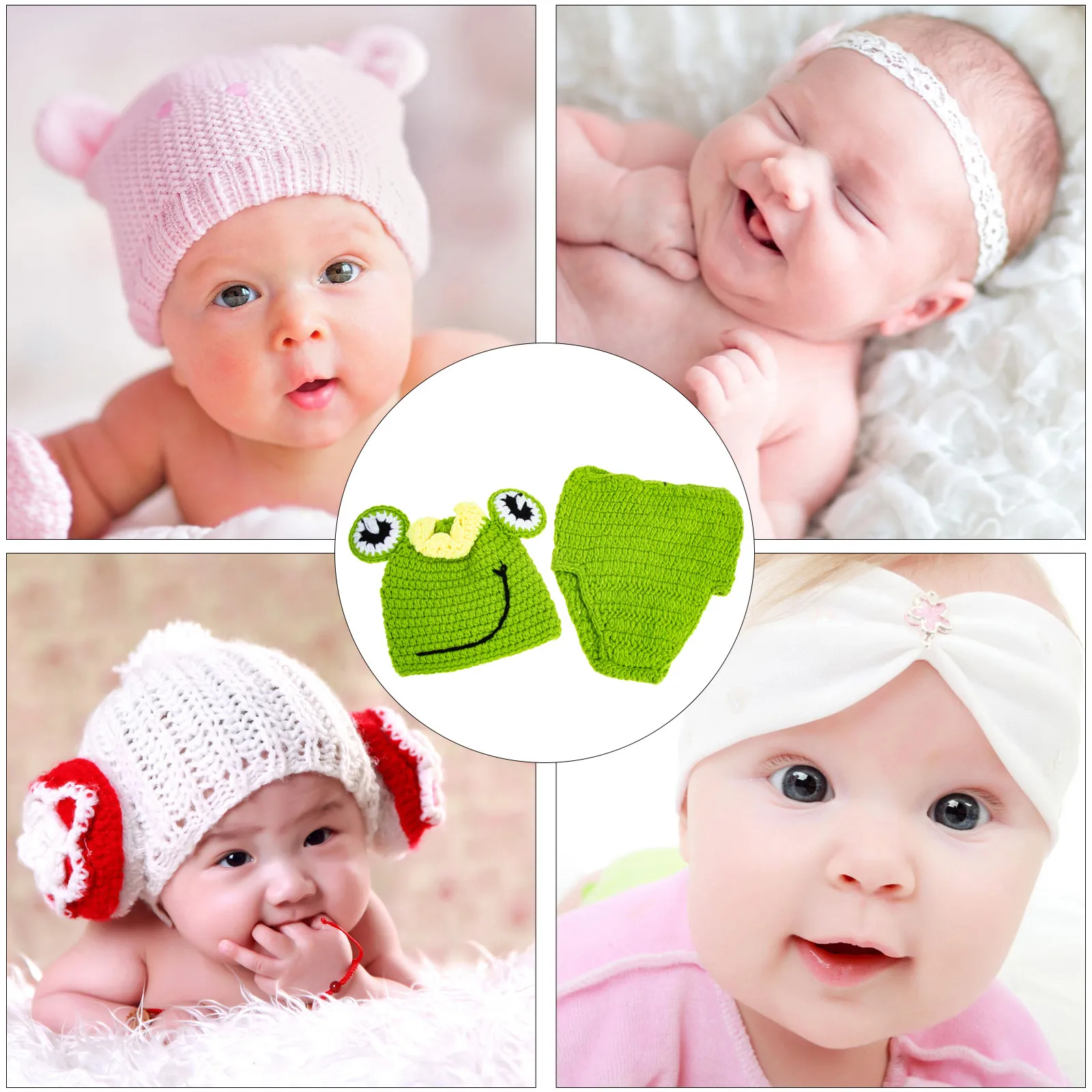 

1Set Adorable Baby Photography Outfit Soft Woolen Newborn Photo Costume for Daily Wear Photo Props Gift