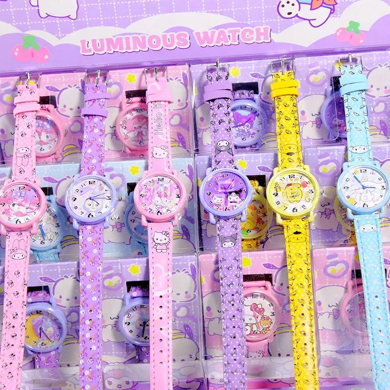 Hello Kitty Kuromi New Cartoon Watch   Student Quartz Watch Gift Set   Birthday and Holiday Gifts