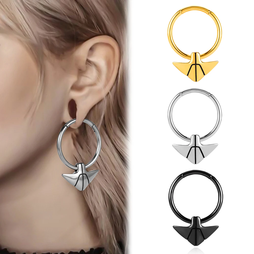 

Vanku 2PC Surgical Steel Hoop Rings Ear Weights for Stretched Ears, 4mm Ear Hangers Dangle Weighted Gauges Earrings for Women
