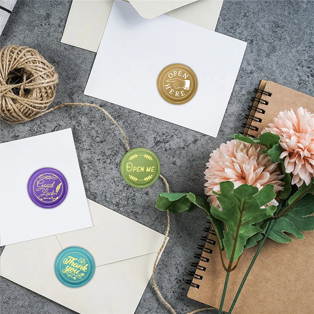 Finest Wine Wax Seal Stamps Brass Head (not included Wax Seal Beads) For You,Open Here,Open me,Good luck 0.98\