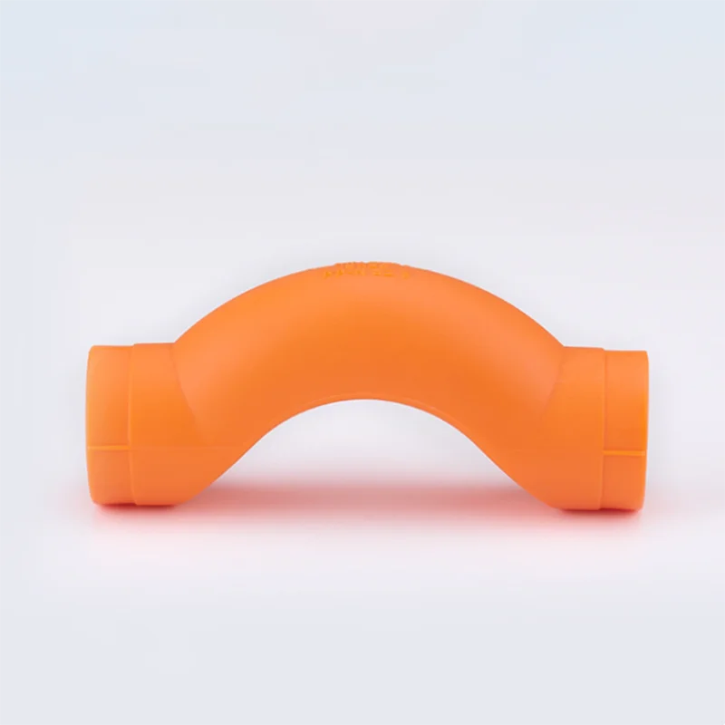 Orange PPR water pipe hot melt fittings with an inner diameter of 20mm, 25mm, 32mm, and equal diameter bridge bend (set of 5)