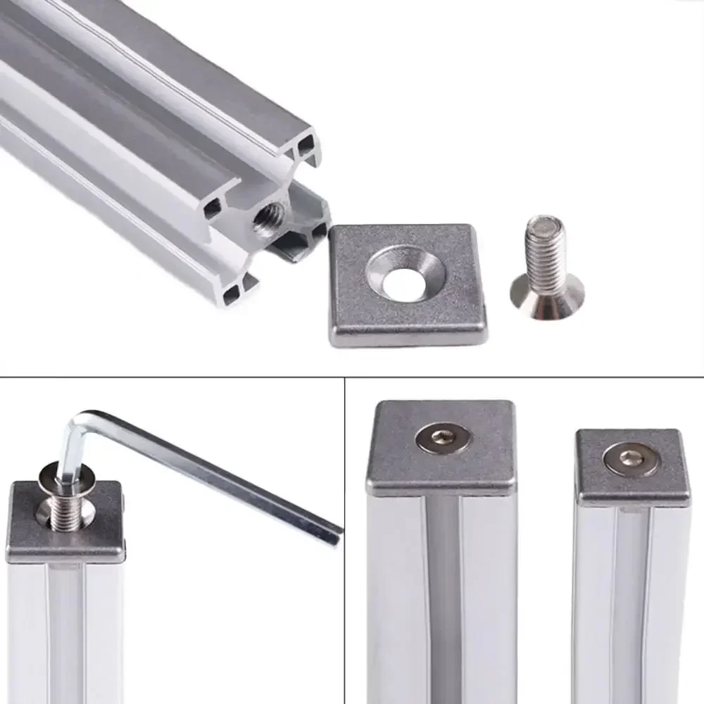1 szt. Aluminiowa zaślepka profilu z pojedynczymi lub podwójnymi otworami do profili aluminiowych 2020 2040 3030 3060 4040 4080 6060 EU