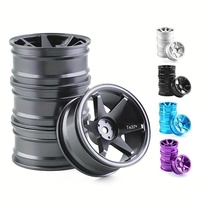 1/10 Scale Drift Rock Crawler Aluminum Alloy Wheel HSP94122 94123 CS D4 TT02 Metal Material Without Battery