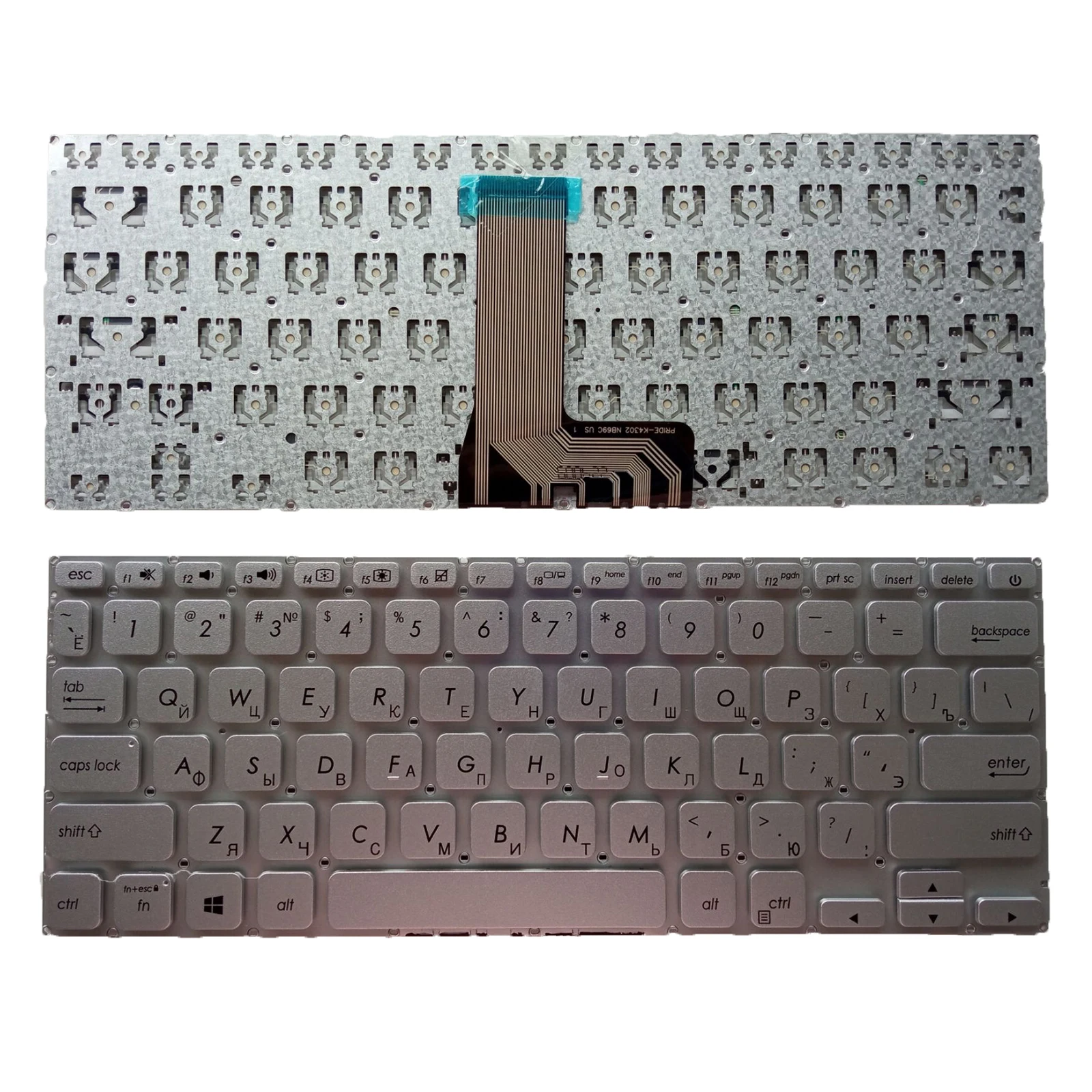 

New For Asus VivoBook 14 X412 X412F X412FA X412FL X412U X412UA X412UB X412UF silver Keyboard RU