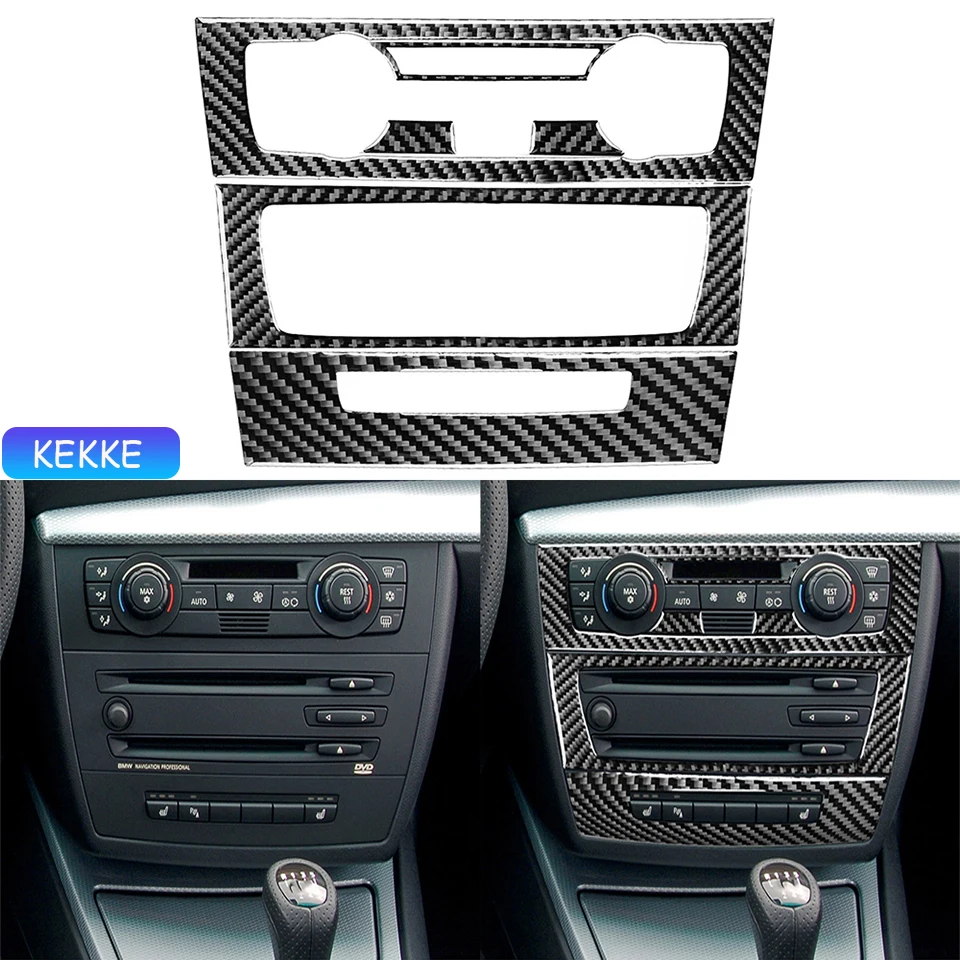 

Carbon Fiber Central Control Panel Decal Model C Trim Sticker Interior Moulding For BMW 1 Series E81 E82 E87 E88 2008-2013