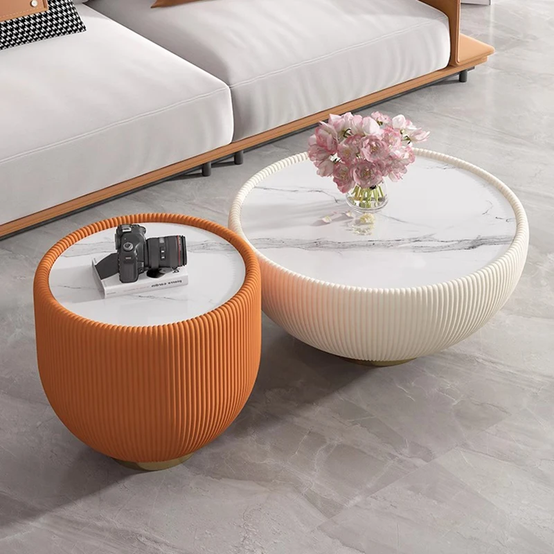 

Minimalist Nordic Coffee Tables Round Aesthetic Italian Modern Side Table Living Room Design Mesa Centro Salon Salon Furniture