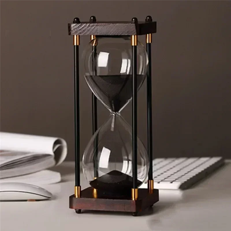 YWDZ-Ampulheta retrô de luxo 30 minutos – Ampulheta elegante para escritório, estudo e decoração de casa, perfeita como presente de descompressão