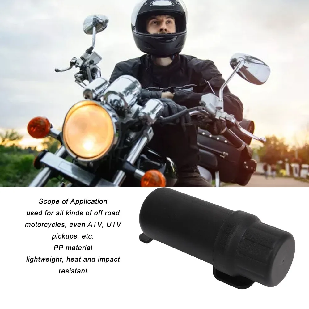 Waterproof Design Motorcycle Tool Tube Large Size 125mm/4.9in Diameter Universal Tool Tube Black Off Road Tool Tube For ATV