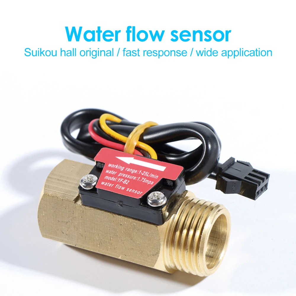 Imagem -04 - Hall Flow Sensor Turbina Medidor de Fluxo de Água 125l por Min Yf-b1 Yf-b2 Yf-b3 Bsp g1 2