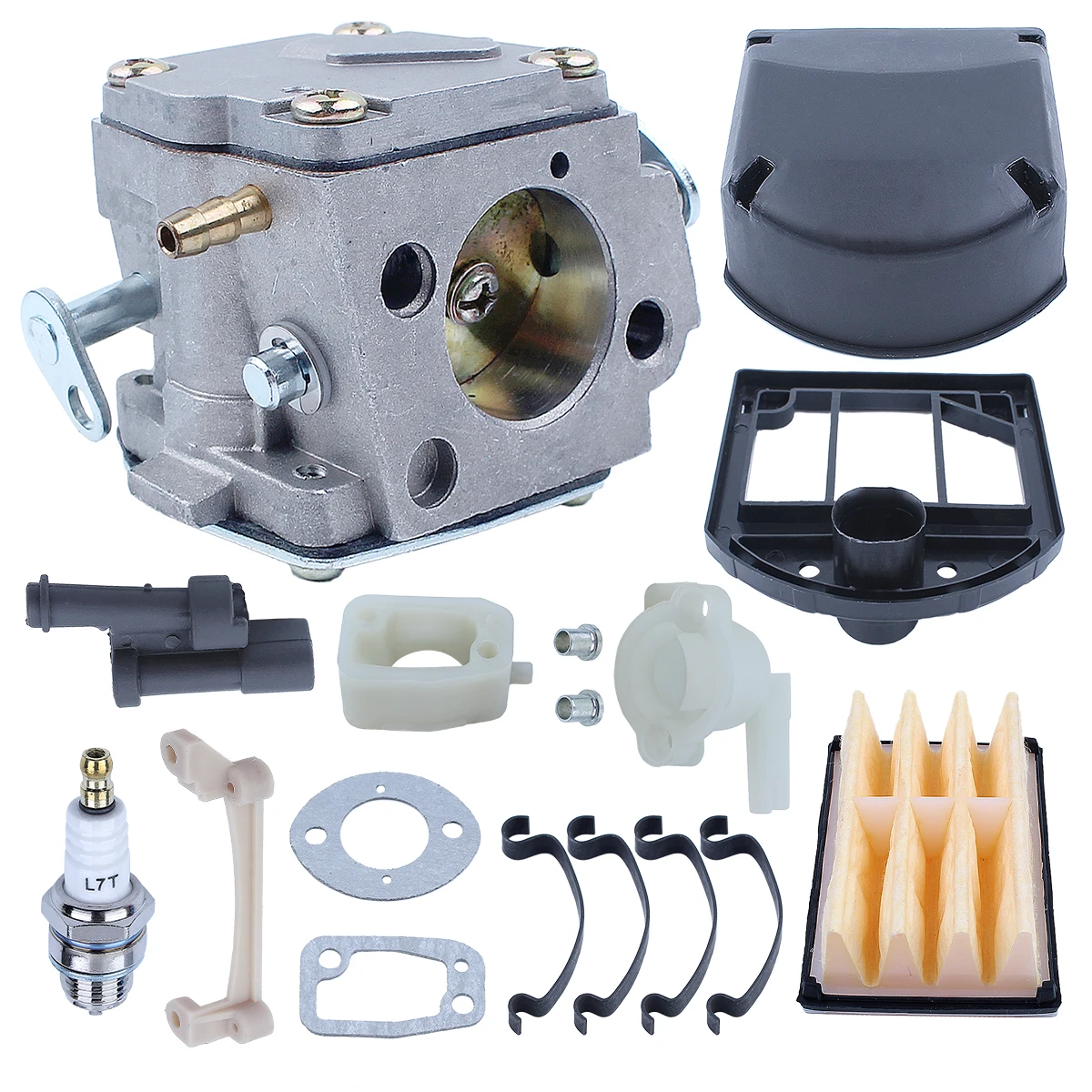 Imagem -04 - Carburador de Motosserra com Suporte Junta do Coletor do Filtro de ar Spark Plug Carb para Husqvarna 61 266 268 272 272xp