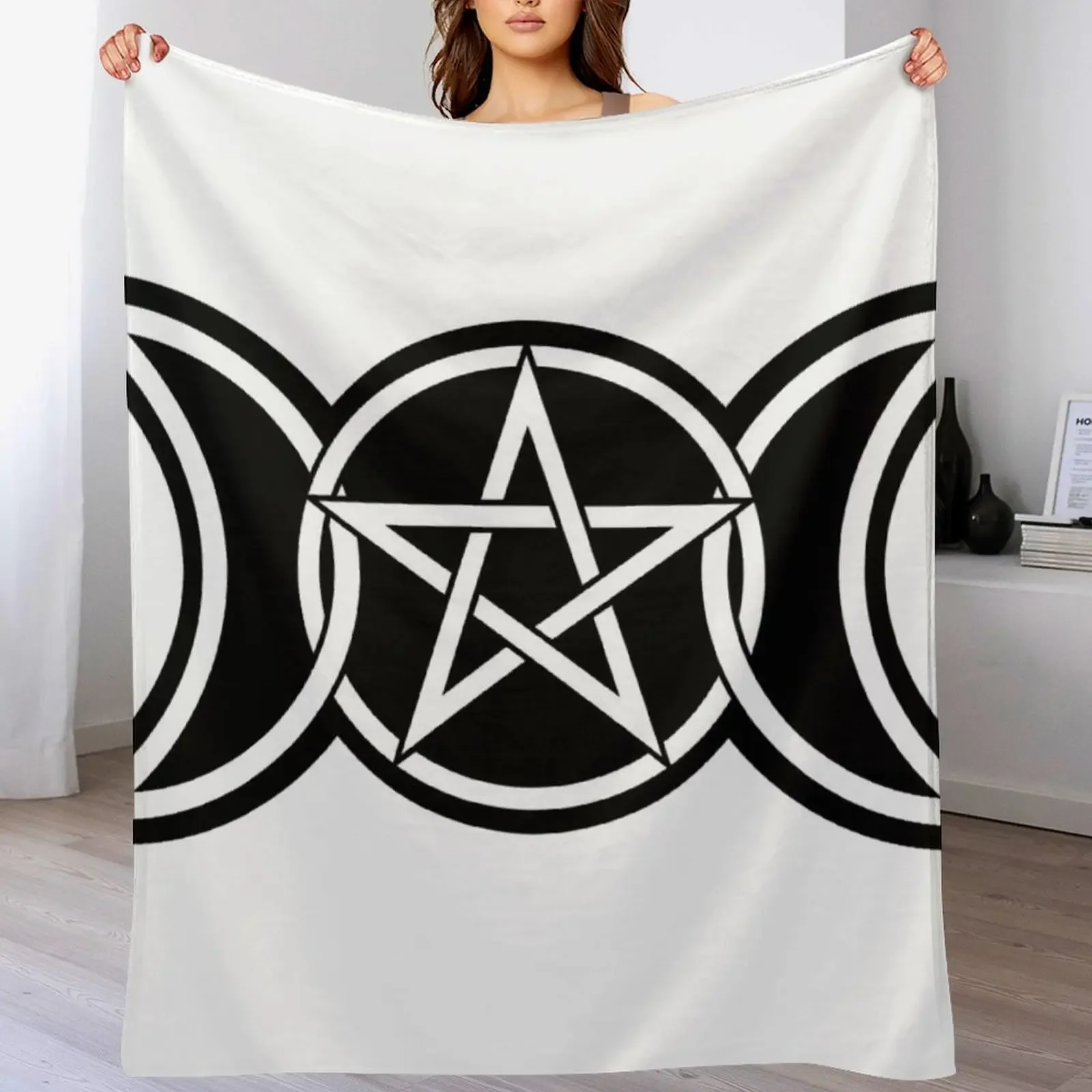 

Triple Moon Goddess Throw Blanket Year Round Soft Comfortable Blanket for Home