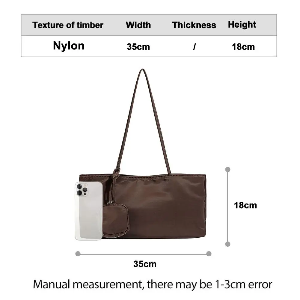 Damen-Handtasche aus Nylon-Canvas mit kleiner Geldbörse, große Kapazität, Umhängetasche, lässige Alltagstasche für Pendler, Achseltasche. – Detail 19