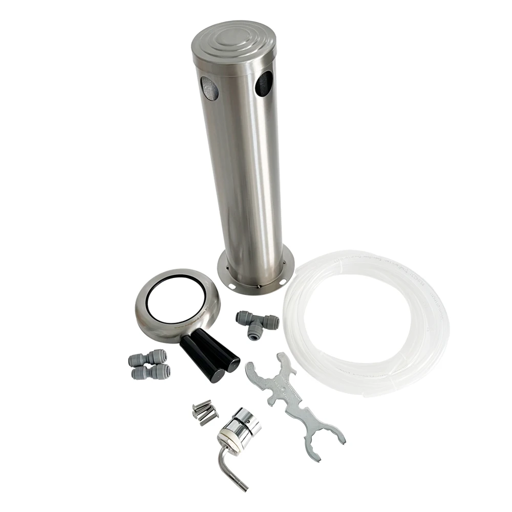 KegLand Double Tap Brushed Stainless Font Kit Beer Home Brewing Tower