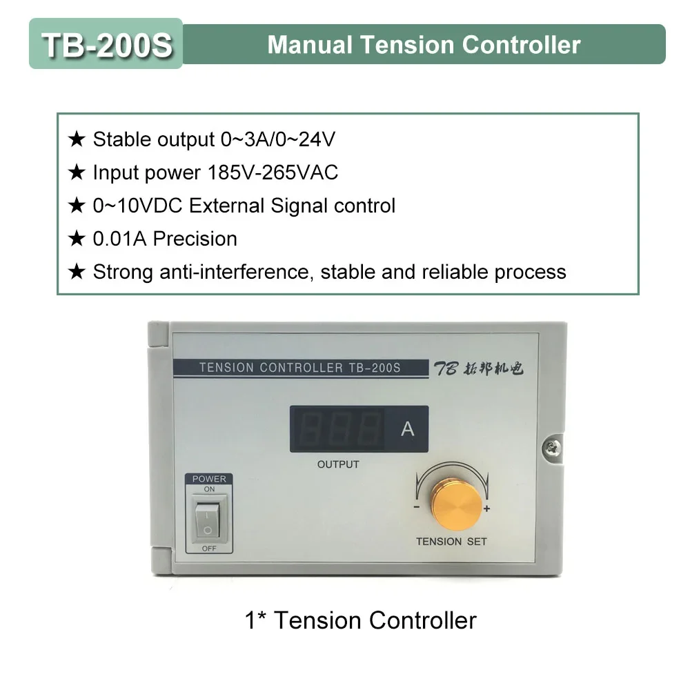 Imagem -06 - Magnético Fino Kit Controlador de Tensão do Freio Desenrolando a Máquina 1500rpm Eixo Oco nm nm 12 nm 25 nm 50 nm 100nm 0.310kg Dc24v pó