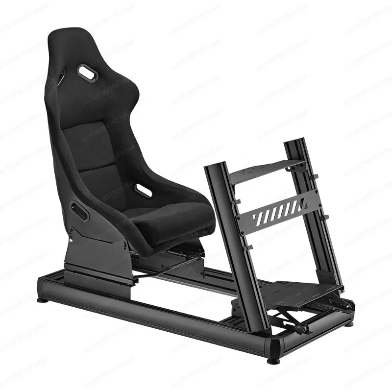 LRS08-BS01 Simulador de carreras de juegos de aluminio, plataforma de conducción de cabina para PS4, PS5, Xbox, PC, G25, G27, G29, G920, asiento de Simracing para coche GTR