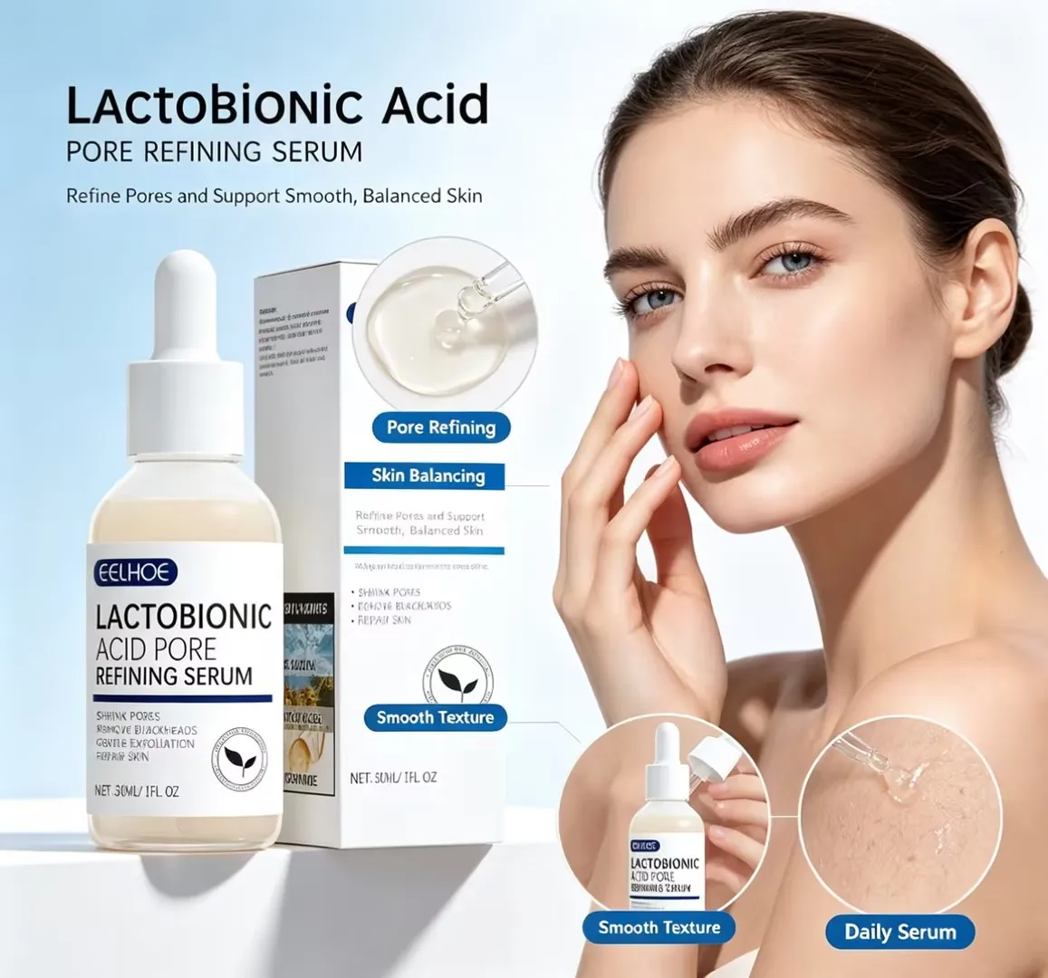Ceramide Face Serum Pore Minimizer Repair Skin Barrier Hydrating Anti-Redness Soothing Essence Oil Control Serum Daily Skin Care